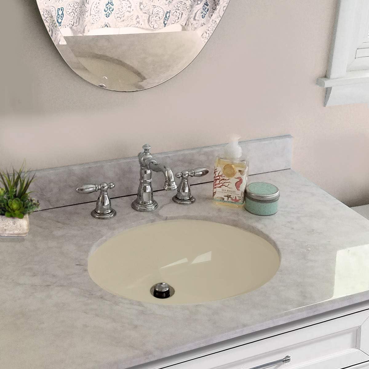 Nantucket Sinks Great Point 13.75'' Vitreous China Oval Bathroom Sink with Overflow