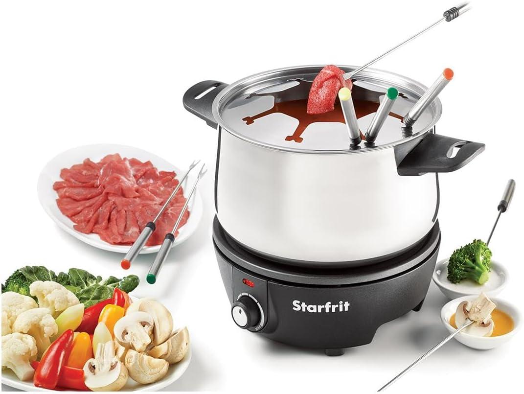 Starfrit 3.17 qt. Electric Stainless Steel Fondue Pot