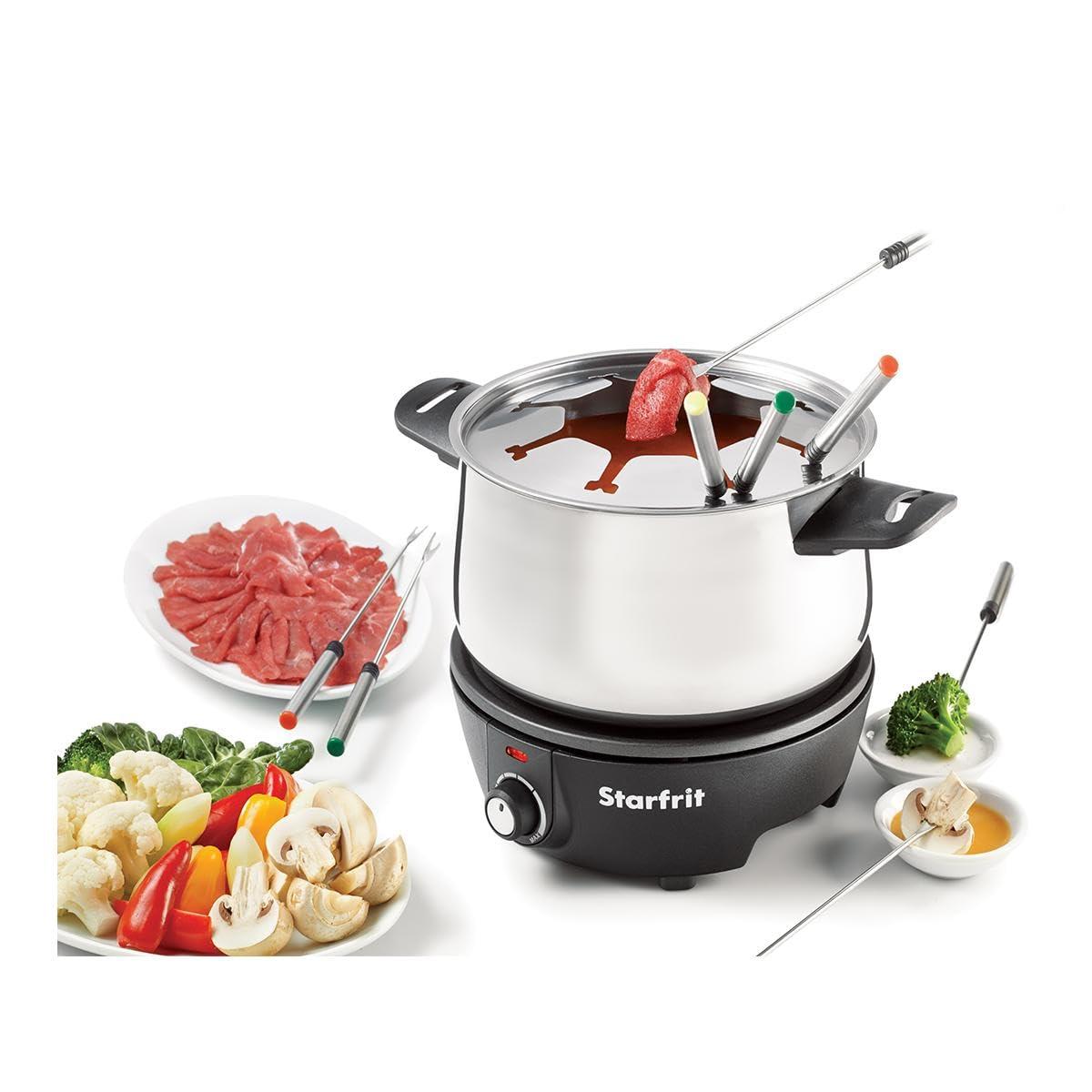 Starfrit 3.17 qt. Electric Stainless Steel Fondue Pot