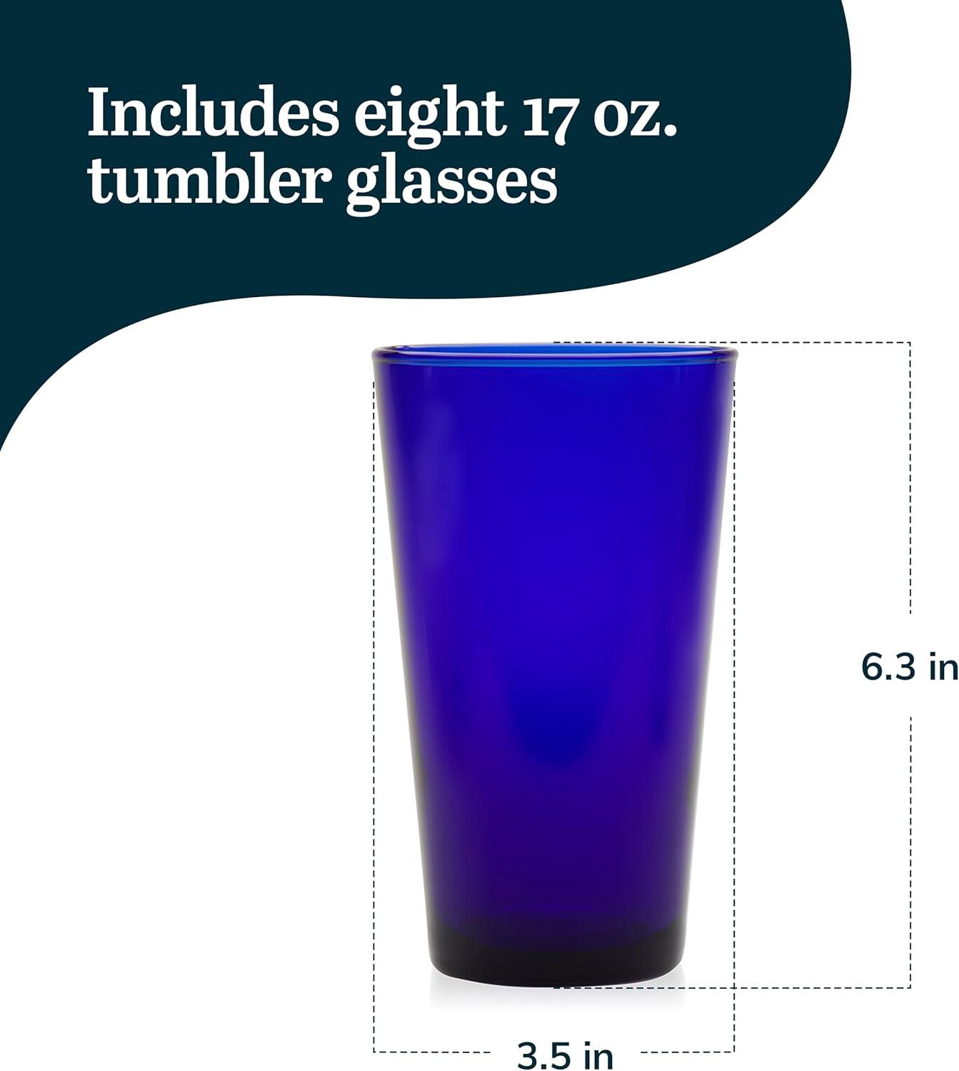 Libbey Cobalt Flare Tumbler Glasses