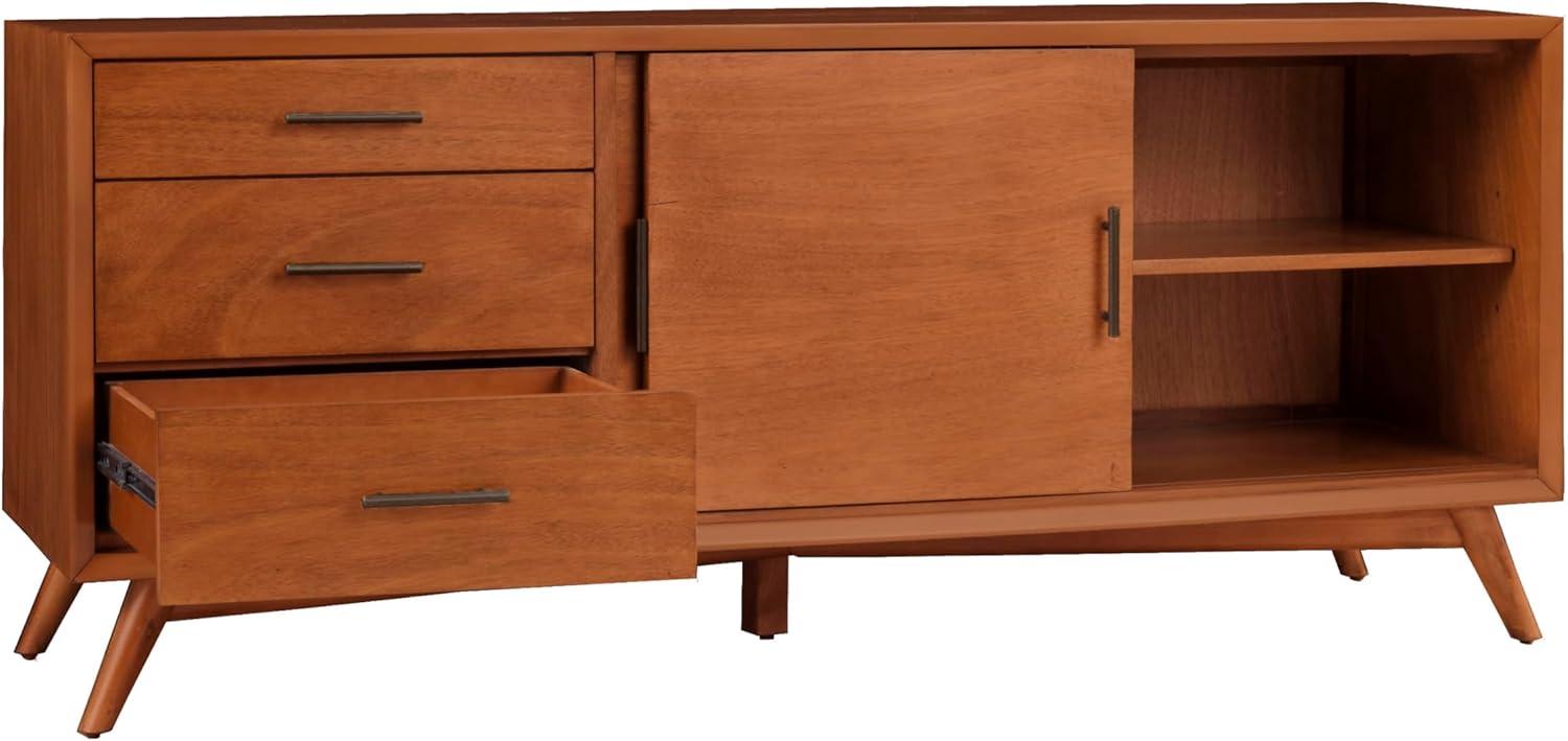 Alpine Furniture Flynn Large Wood TV Console in Acorn Brown