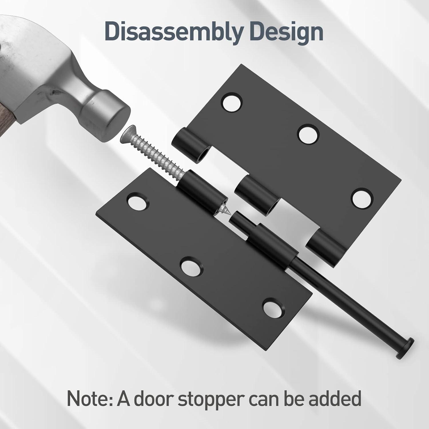 Design House 3.5" H x 3.5" W Butt Bearing Door Hinges (Set of 3)