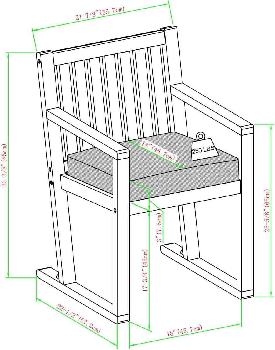 Walker Edison Set of 2 Modern Solid Wood Slat-Back Outdoor Dining Chairs, Brown