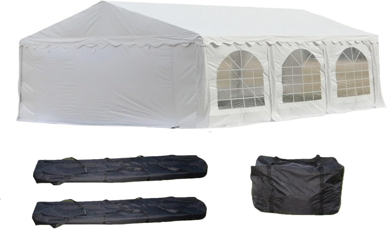 26'x13' PE White Tent - Heavy Duty Party Wedding Tent Canopy Carport - By DELTA Canopies