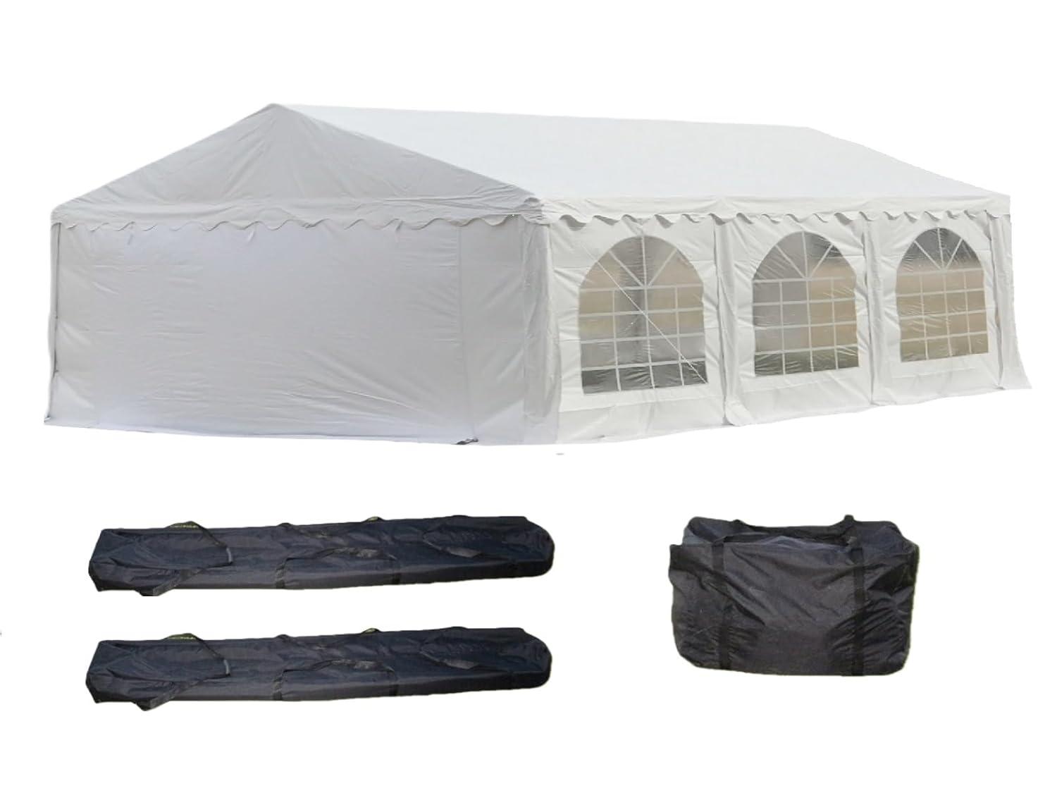 26'x13' PE White Tent - Heavy Duty Party Wedding Tent Canopy Carport - By DELTA Canopies