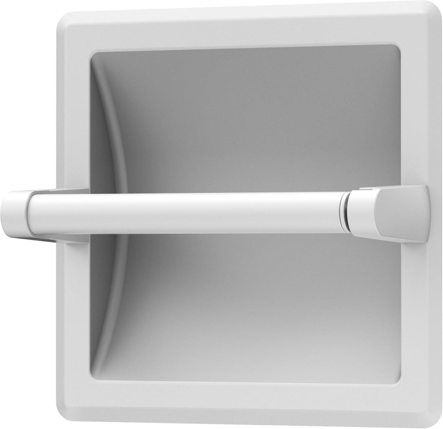 Recessed Toilet Paper Holder with Pivoting Arm