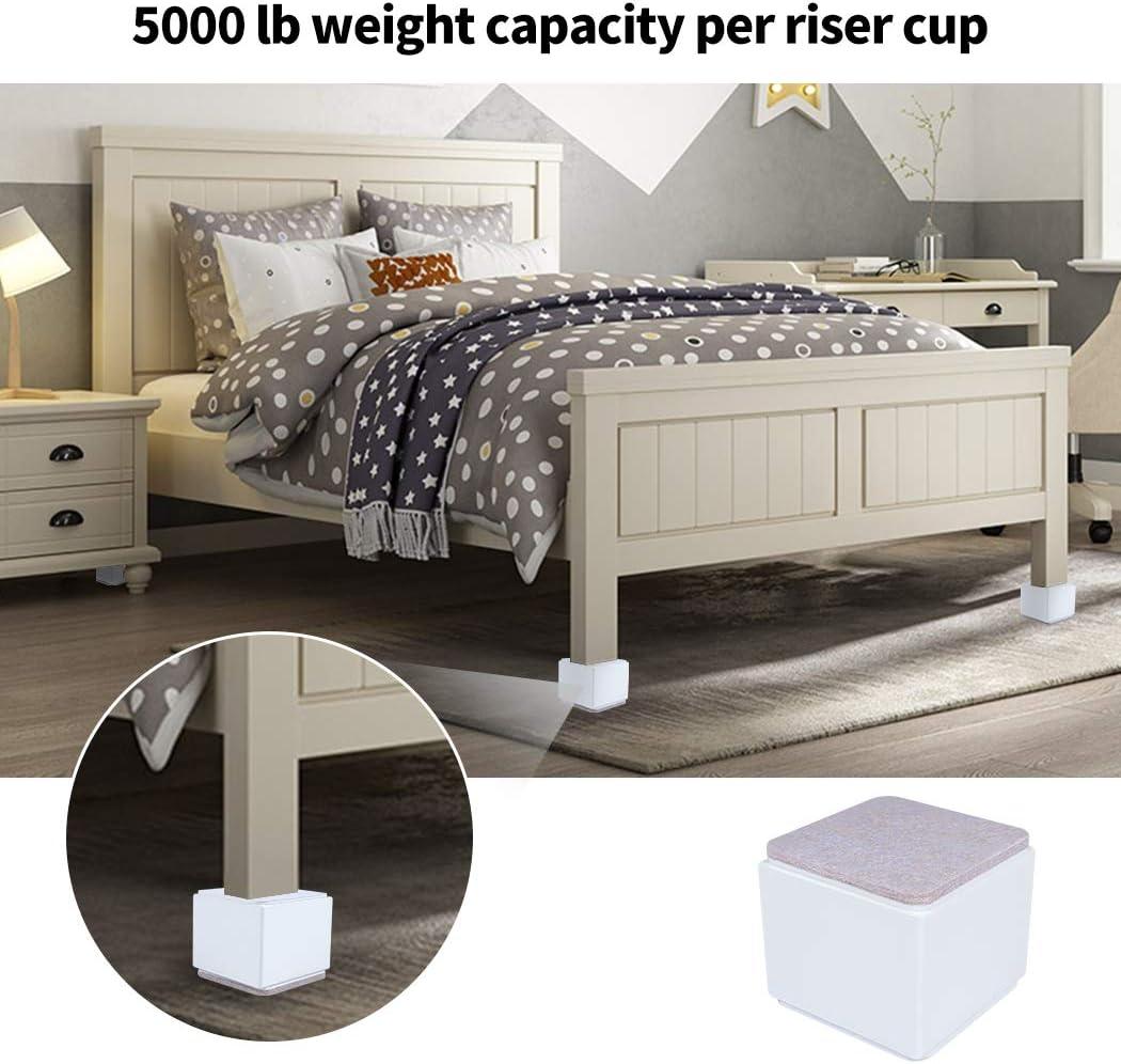MAXAYA Bed And Furniture Risers, Heavy Square Chair So...
