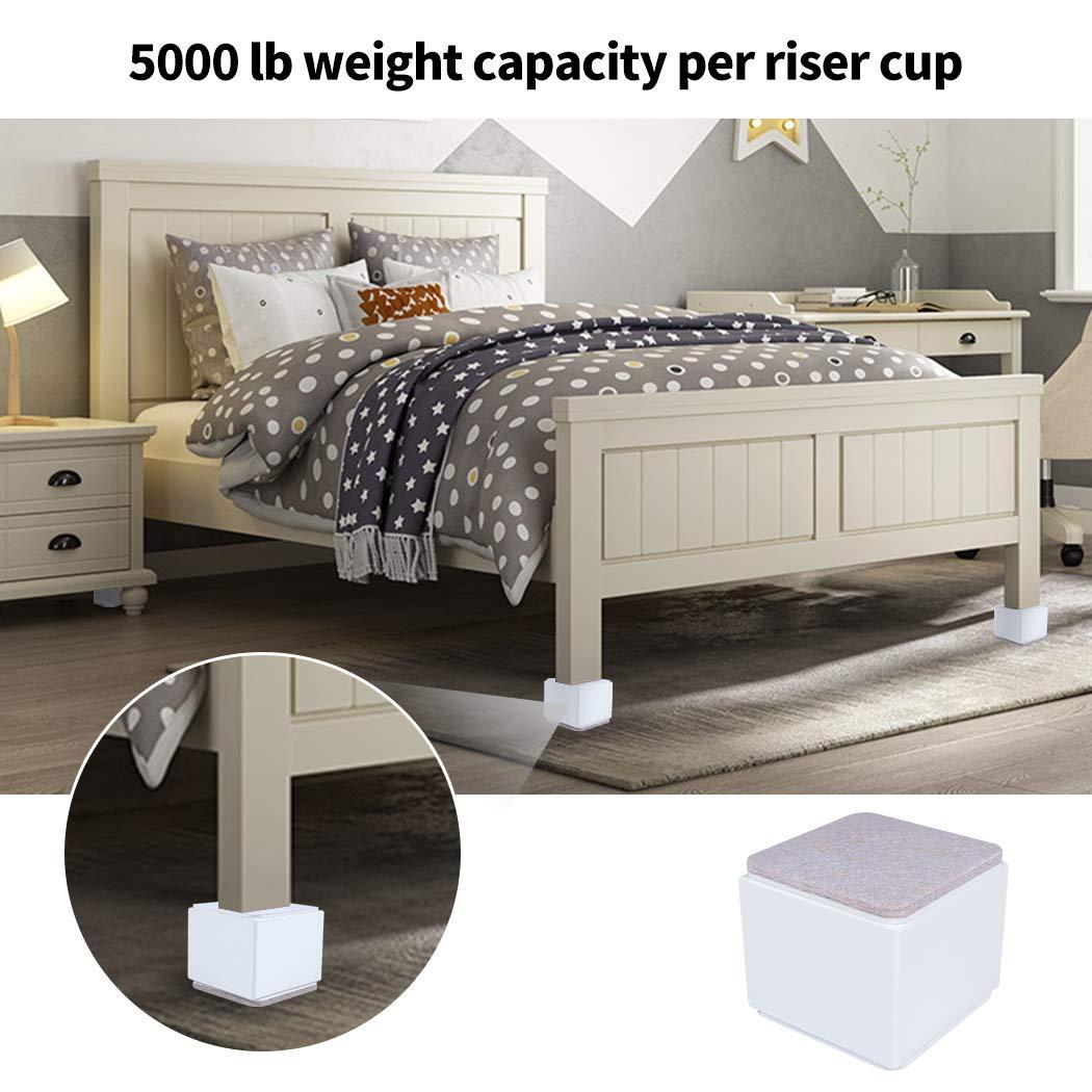 MAXAYA Bed And Furniture Risers, Heavy Square Chair So...