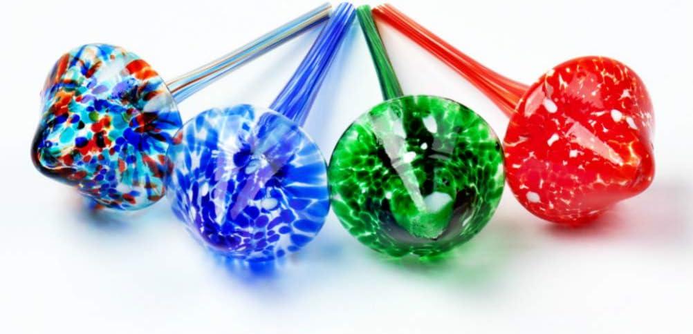 Colorful Glass Mushroom Self-Watering Plant Stakes