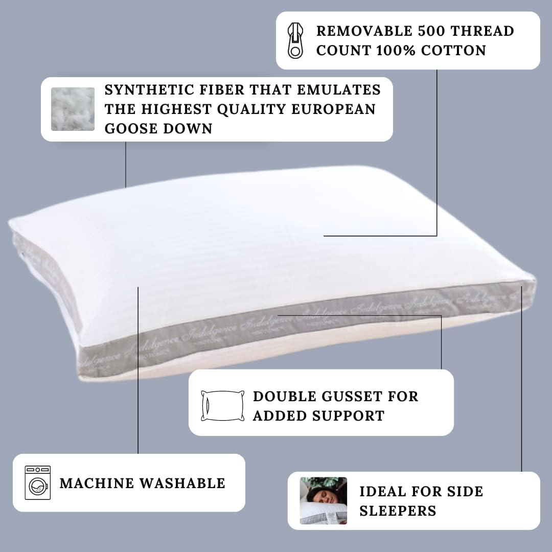 Indulgence by Isotonic® Synthetic Down Pillow Side Sleeper Standard/Queen