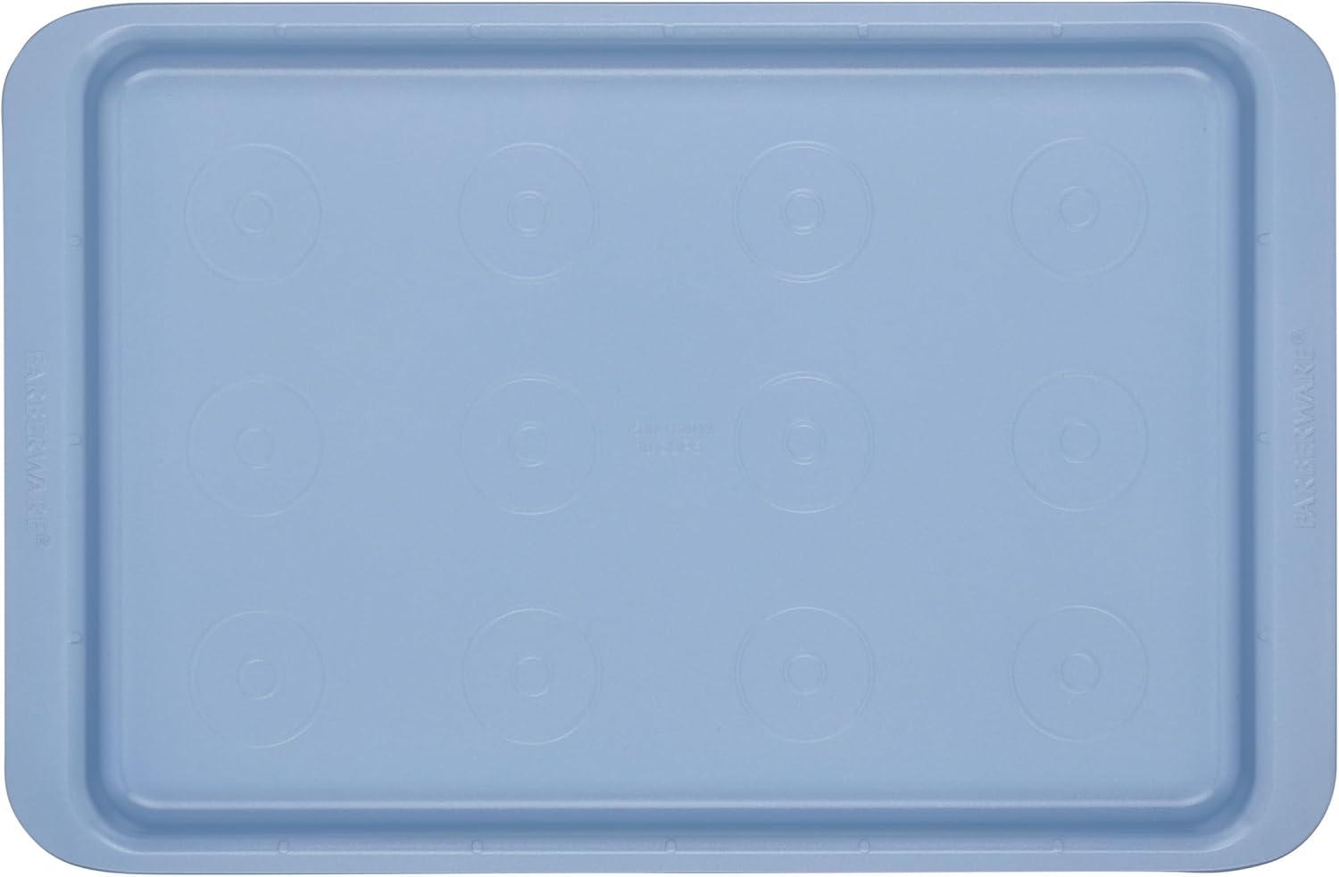 Farberware Easy Solutions Nonstick Bakeware Cookie Pan Baking Sheet, 10 Inch X 15 Inch, Blue