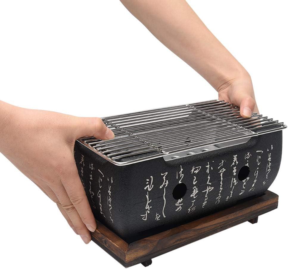 Compact Charcoal Japanese Style Stainless Steel BBQ Grill
