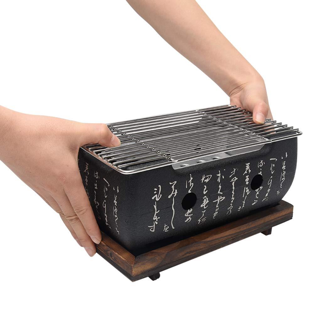 Compact Charcoal Japanese Style Stainless Steel BBQ Grill