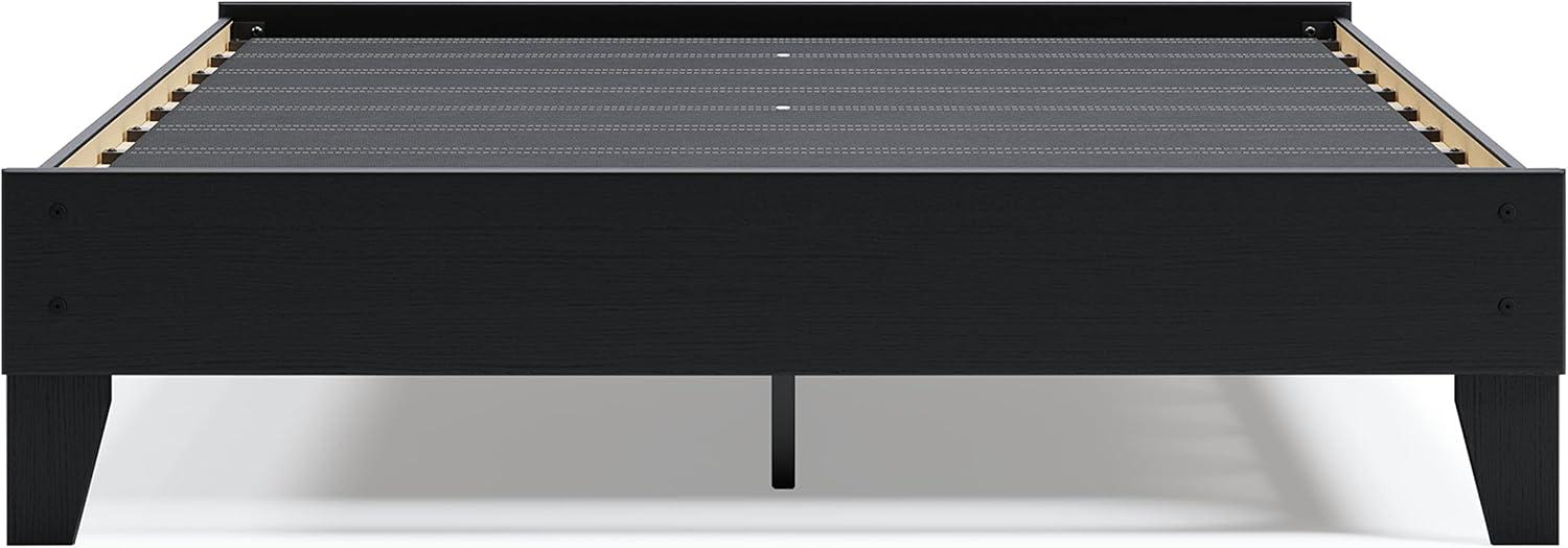 Signature Design by Ashley Queen Finch Platform Bed Black : Modern Style, MDF Frame, No Box Spring Needed