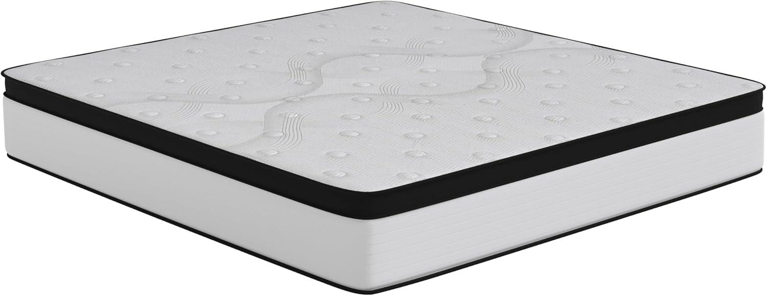 Merrick Lane 12 Inch Extra Firm Hybrid Pocket Spring & CertiPUR-US Certified Foam Mattress in a Box