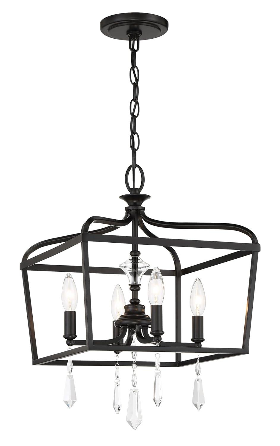 4 - Light Dimmable Lantern Geometric Chandelier