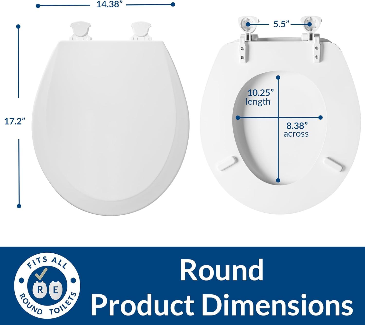Round 500/1500 Toilet Seat, Easy Clean