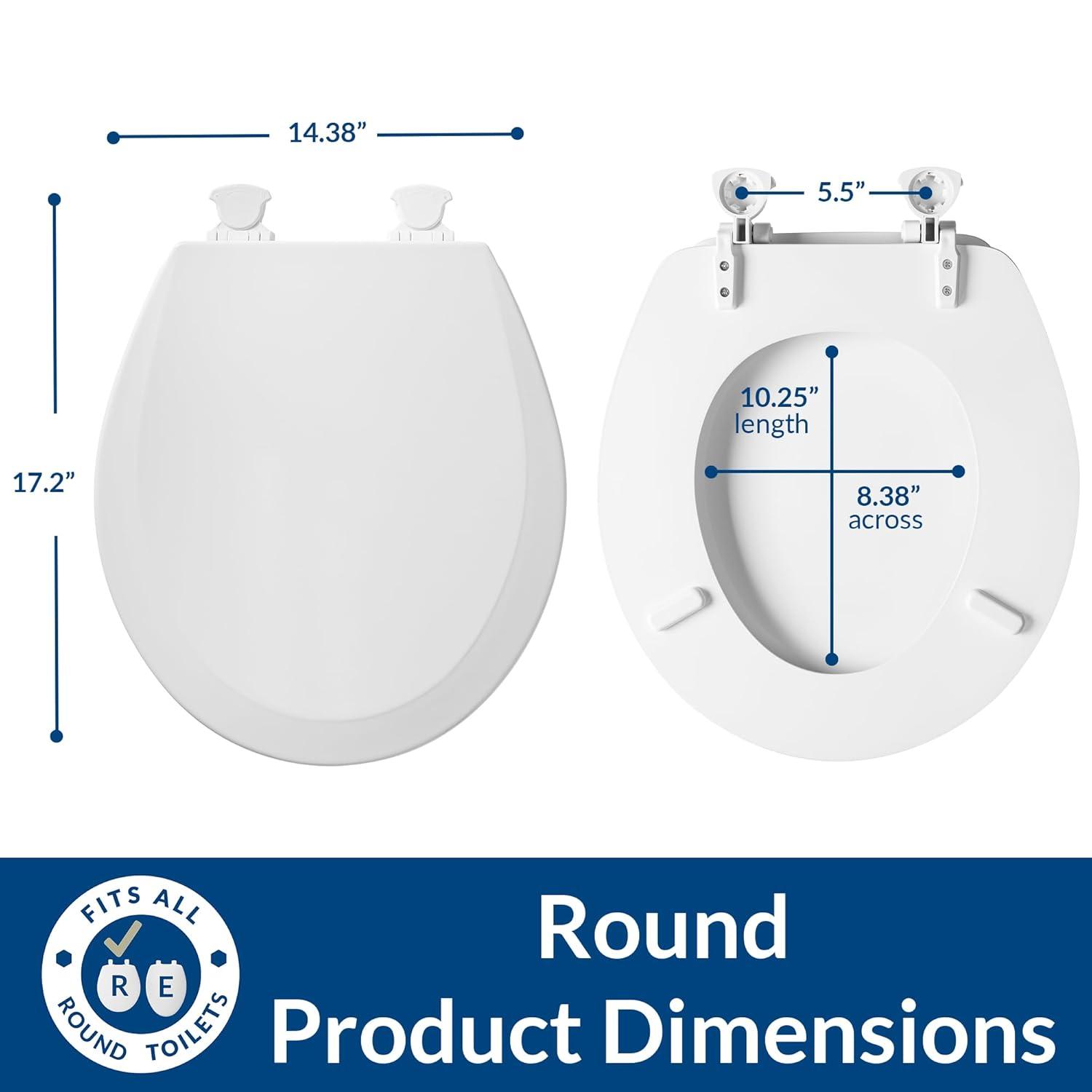 Round 500/1500 Toilet Seat, Easy Clean