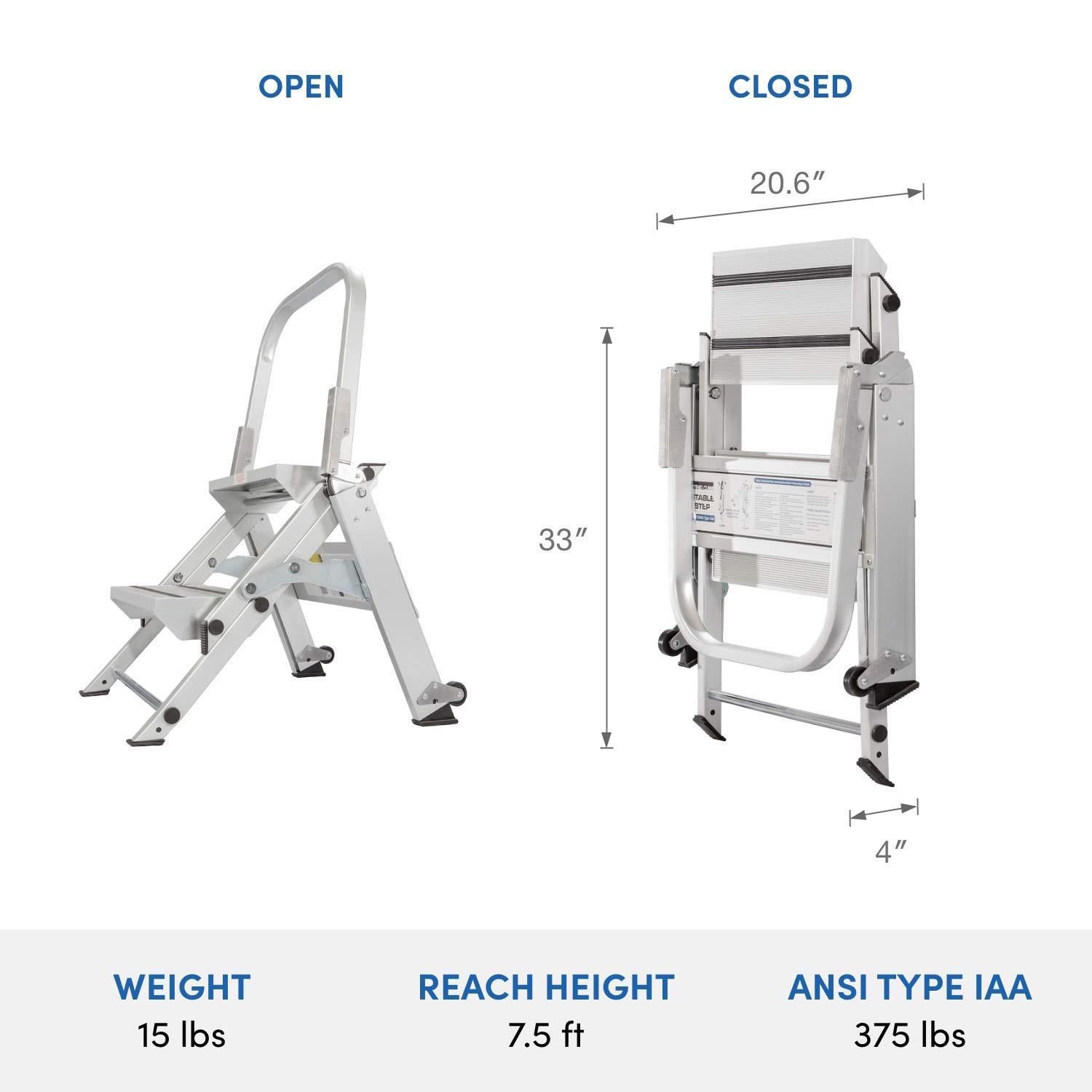 Xtend And Climb-wt2 2 Step Aluminum 300-lb Type Ia Step Ladder