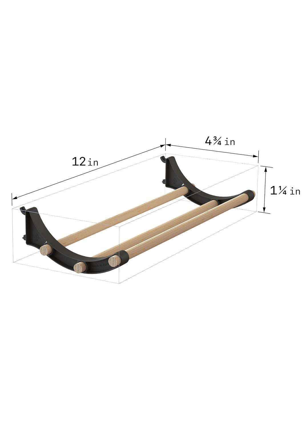 Peggy Pegboard Work Station Organizer – Hooks & Dowels for Tape, Ribbon, Wire, Crafts, Wine Rack Black 1PK