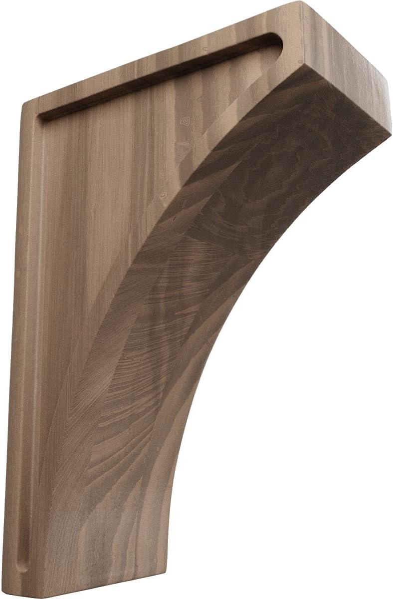 Medium Walnut Wood Corbel 3"W x 5.5"D x 8"H