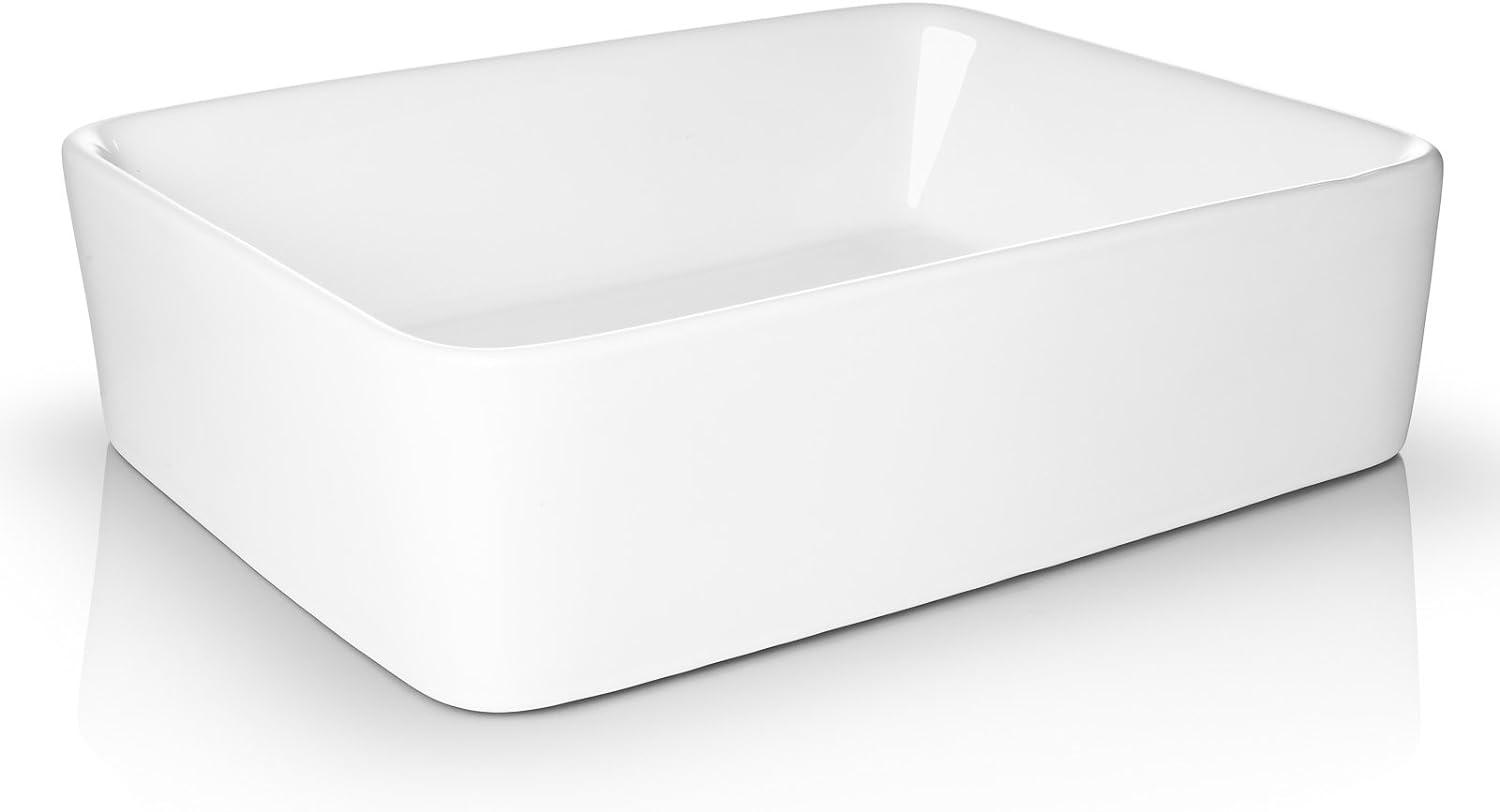 Miligore 15'' White Ceramic Rectangular Bathroom Sink