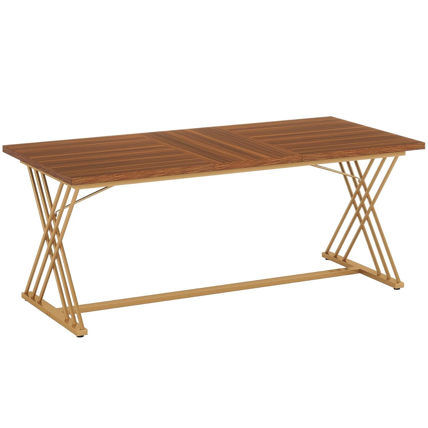 Tribesigns 63" Computer Desk, Modern Wood Home Office Desk, Computer Table Executive Desk, Study Writing Table Workstation for Living Room Bedroom Office