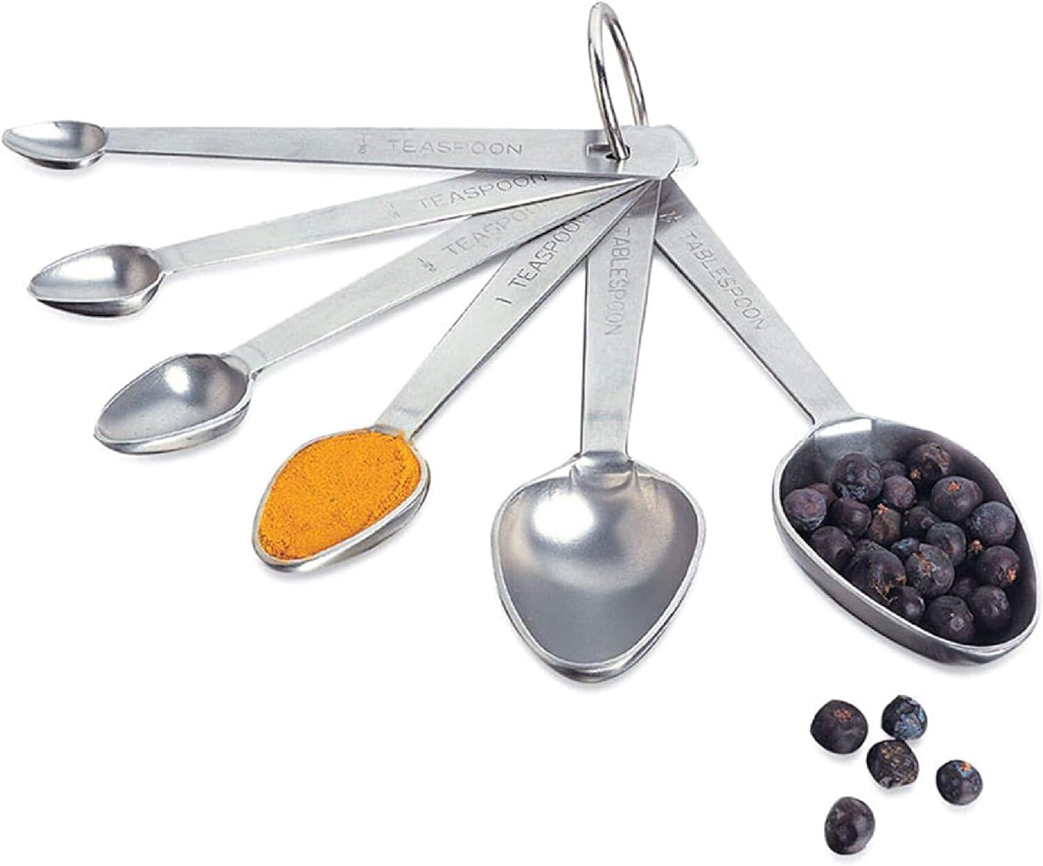 Professional Performance Stainless Steel Measuring Spoons Set of 6