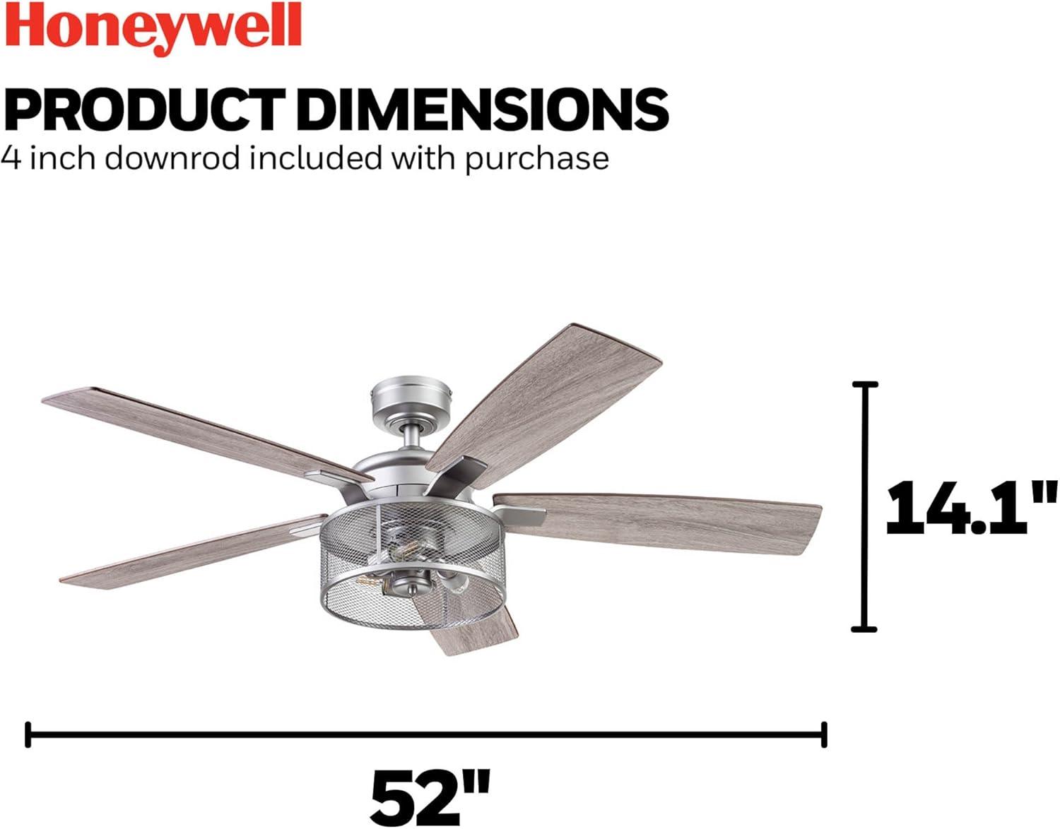 Carnegie 52" Ceiling Fan with LED Lights and Remote Included