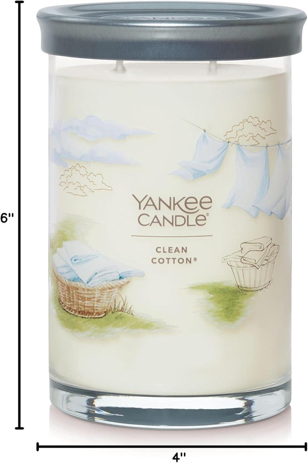 YANKEE CANDLE Signature Clean Cotton Scented Tumbler Candle