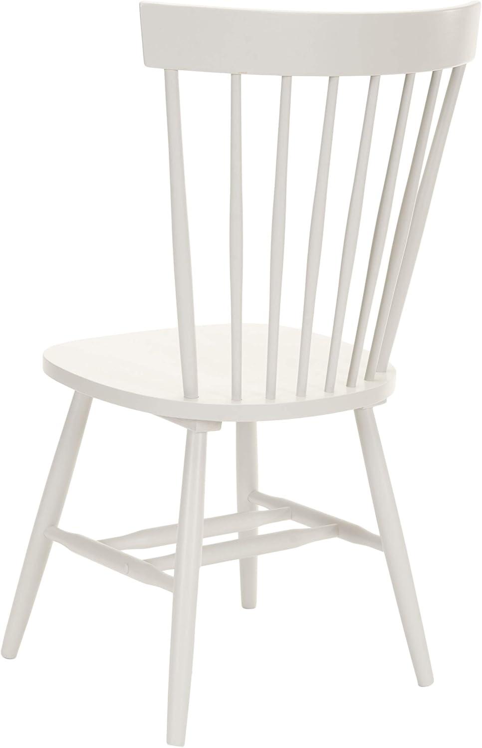 SAFAVIEH Parker Solid 17 in. H Spindle Dining Chair, Off White, Set of 2