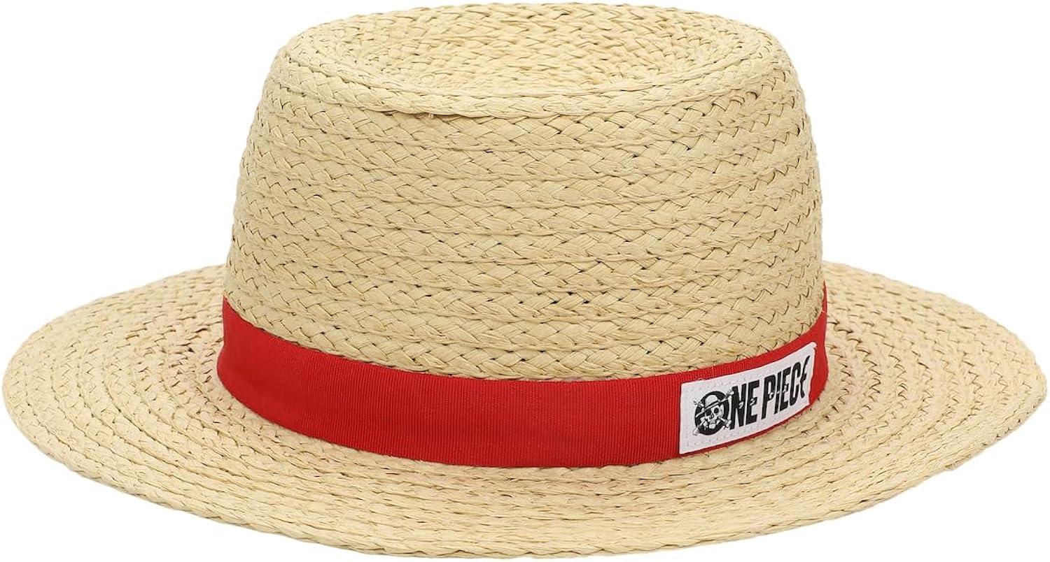 One Piece Luffy Cosplay Straw Bucket Hat With Chin Rope