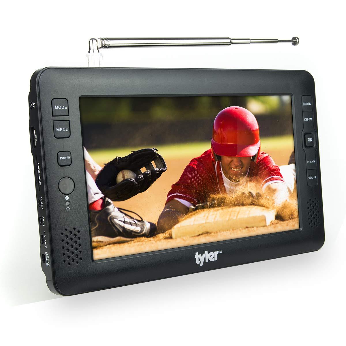 Tyler TTV704-9 Inch,  Portable Widescreen LCD TV with Detachable Antennas, USB/SD Card Slot, Built in Digital Tuner, and AV Inputs
