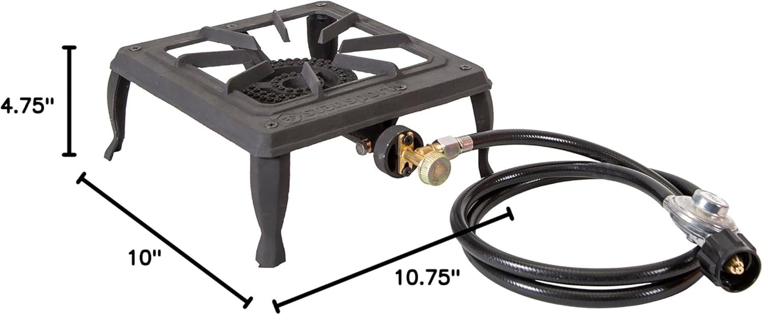 Stansport Black Cast Iron Single Burner Camping Stove