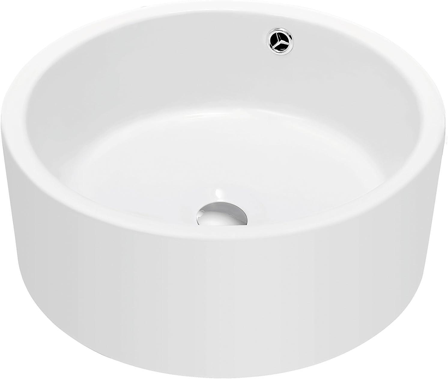 Dawn 25" White Ceramic Above-Counter Art Basin