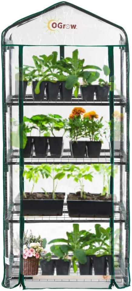 Ogrow Ultra-Deluxe 4 Tier Portable Bloomhouse Greenhouse