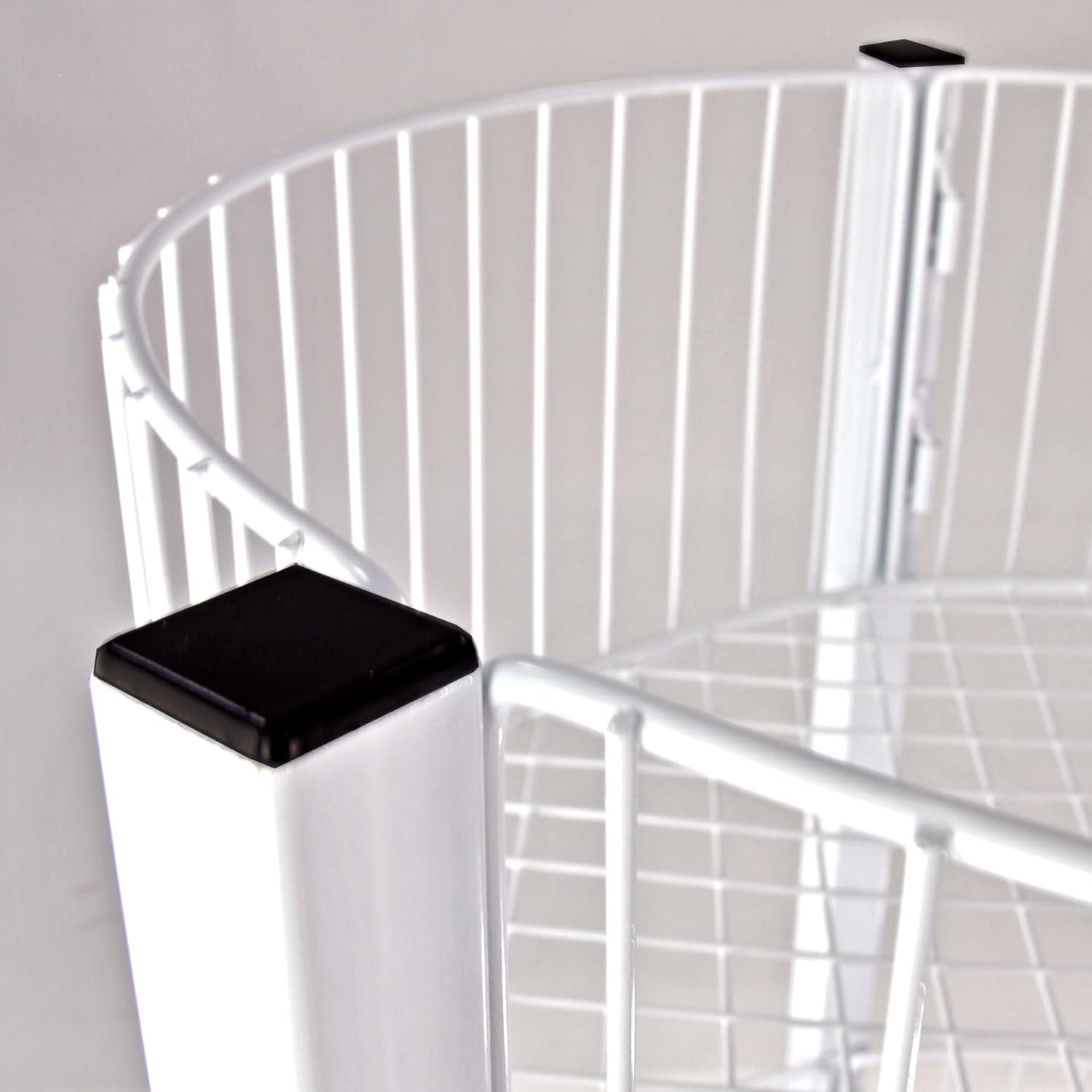 Azar Displays Three-Tiered Large White Wire Bin