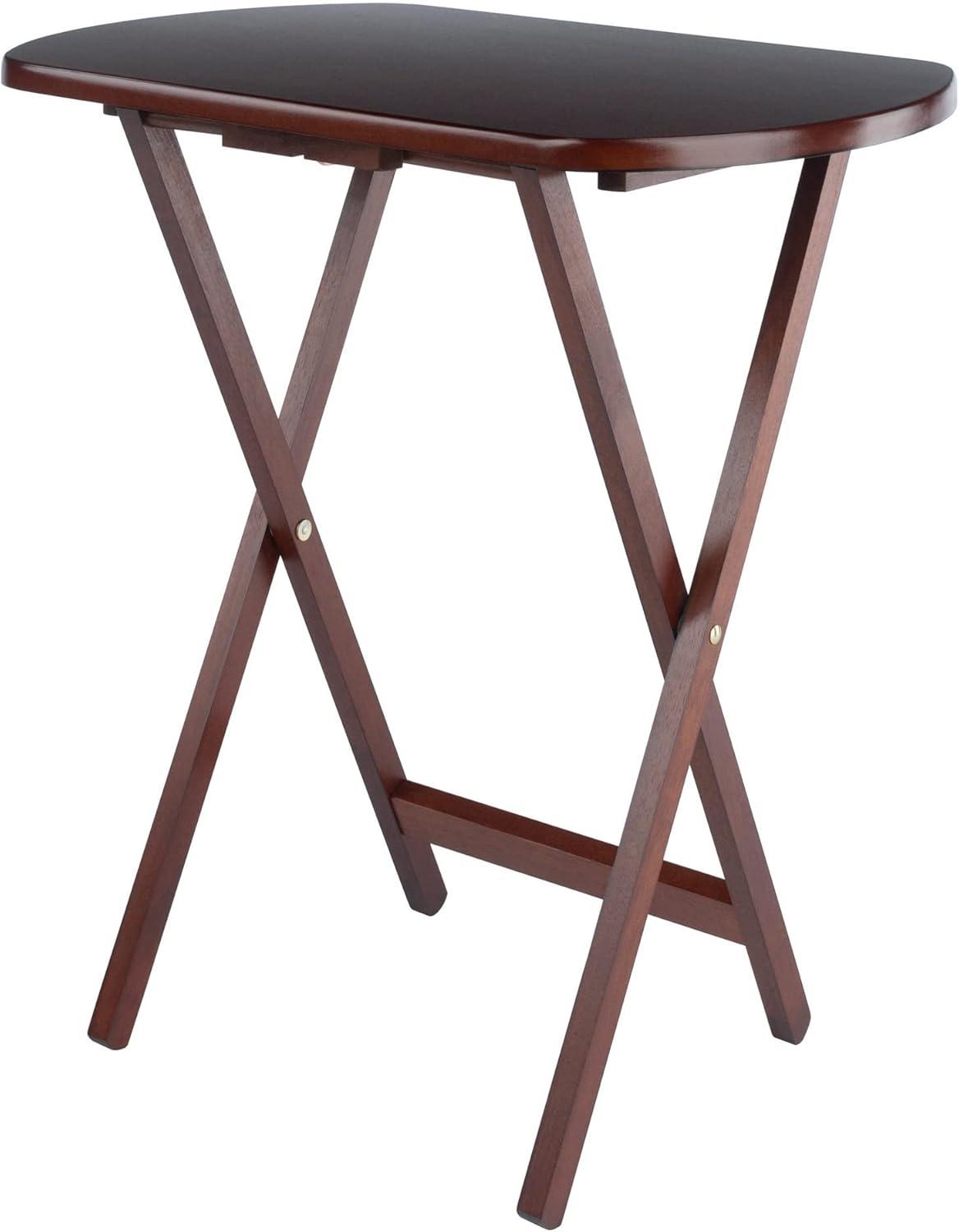 Winsome Corbett 5-Piece Oversize Snack Table Set, Walnut Finish