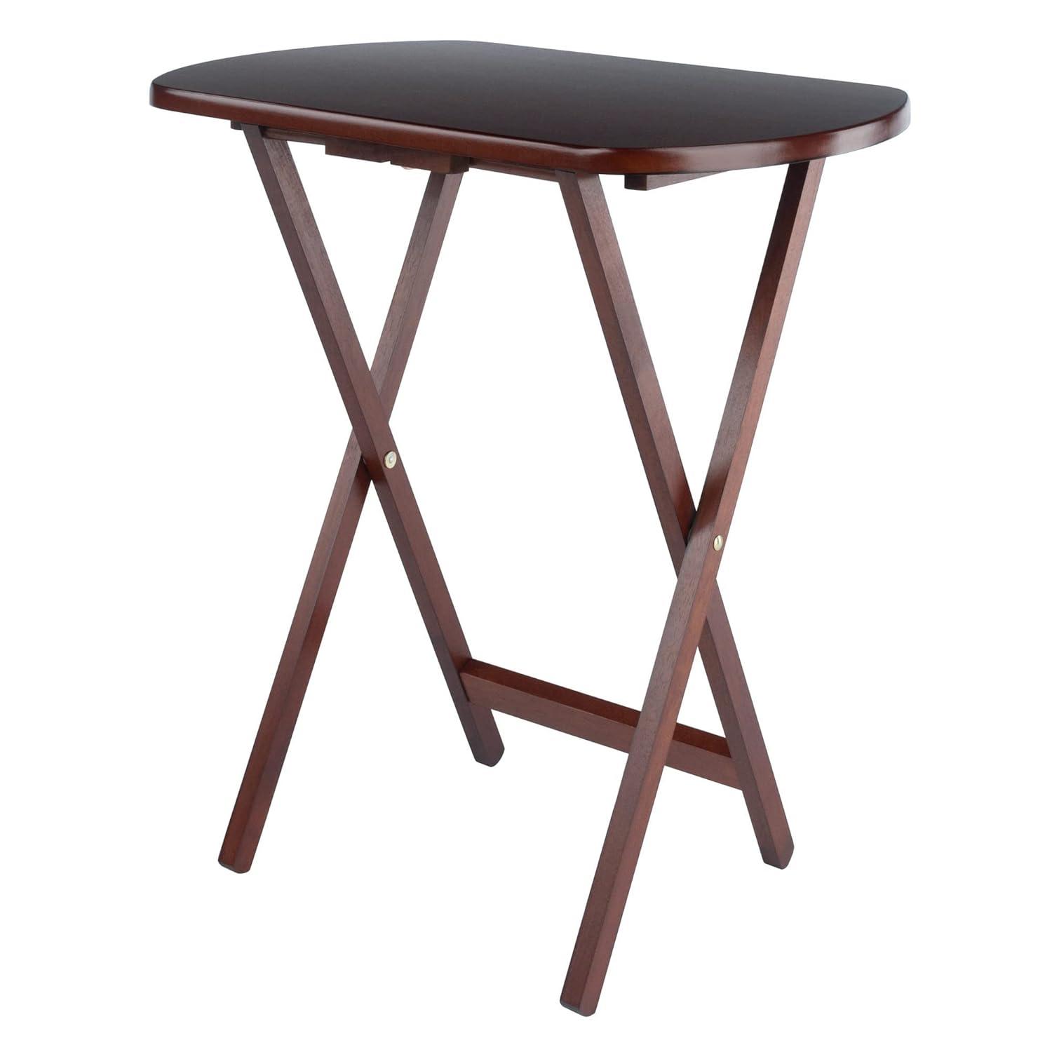 Winsome Corbett 5-Piece Oversize Snack Table Set, Walnut Finish