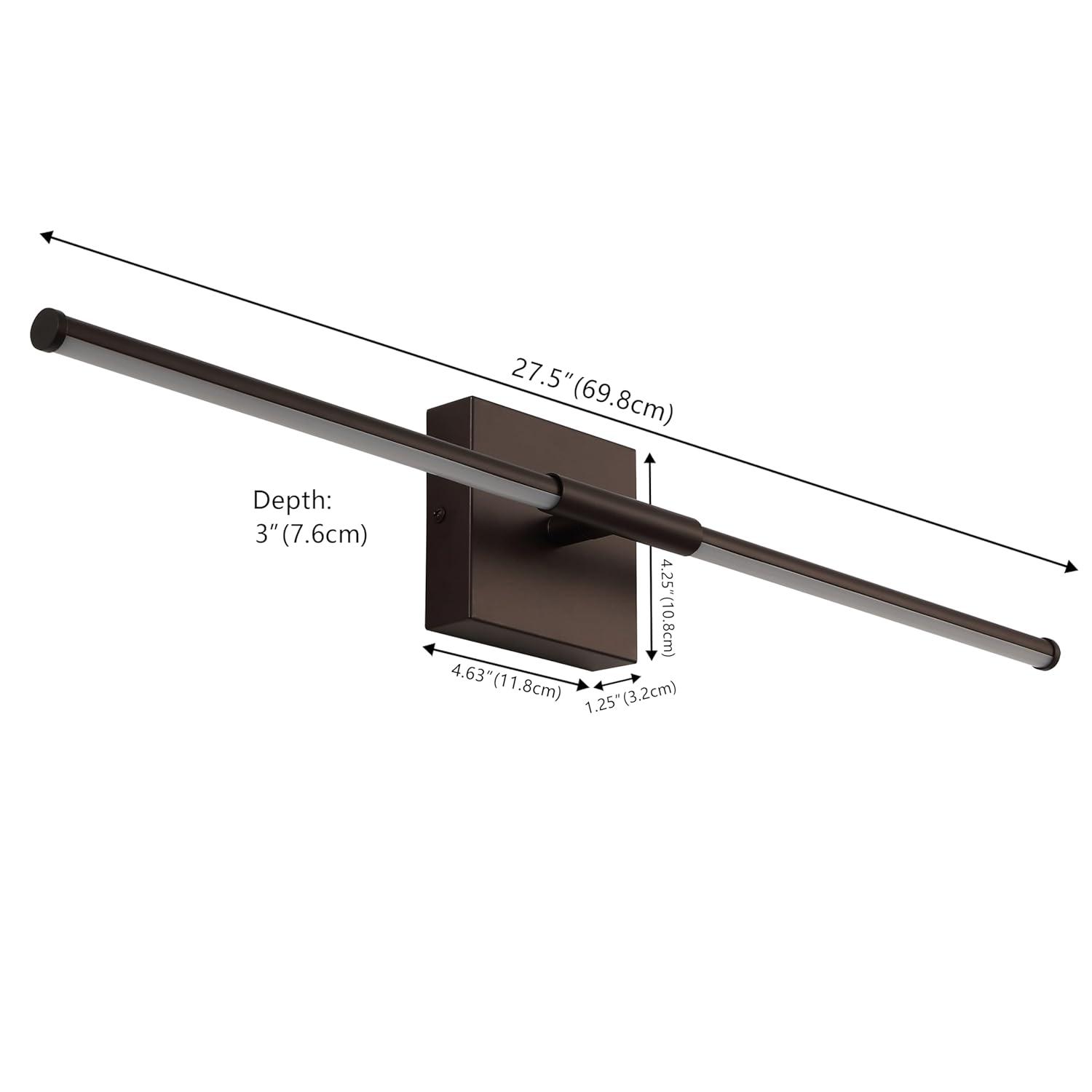 JONATHAN Y Makena 16.25" Modern Minimalist Dimmable Integrated LED Metal Wall Sconce, Oil Rubbed Bronze