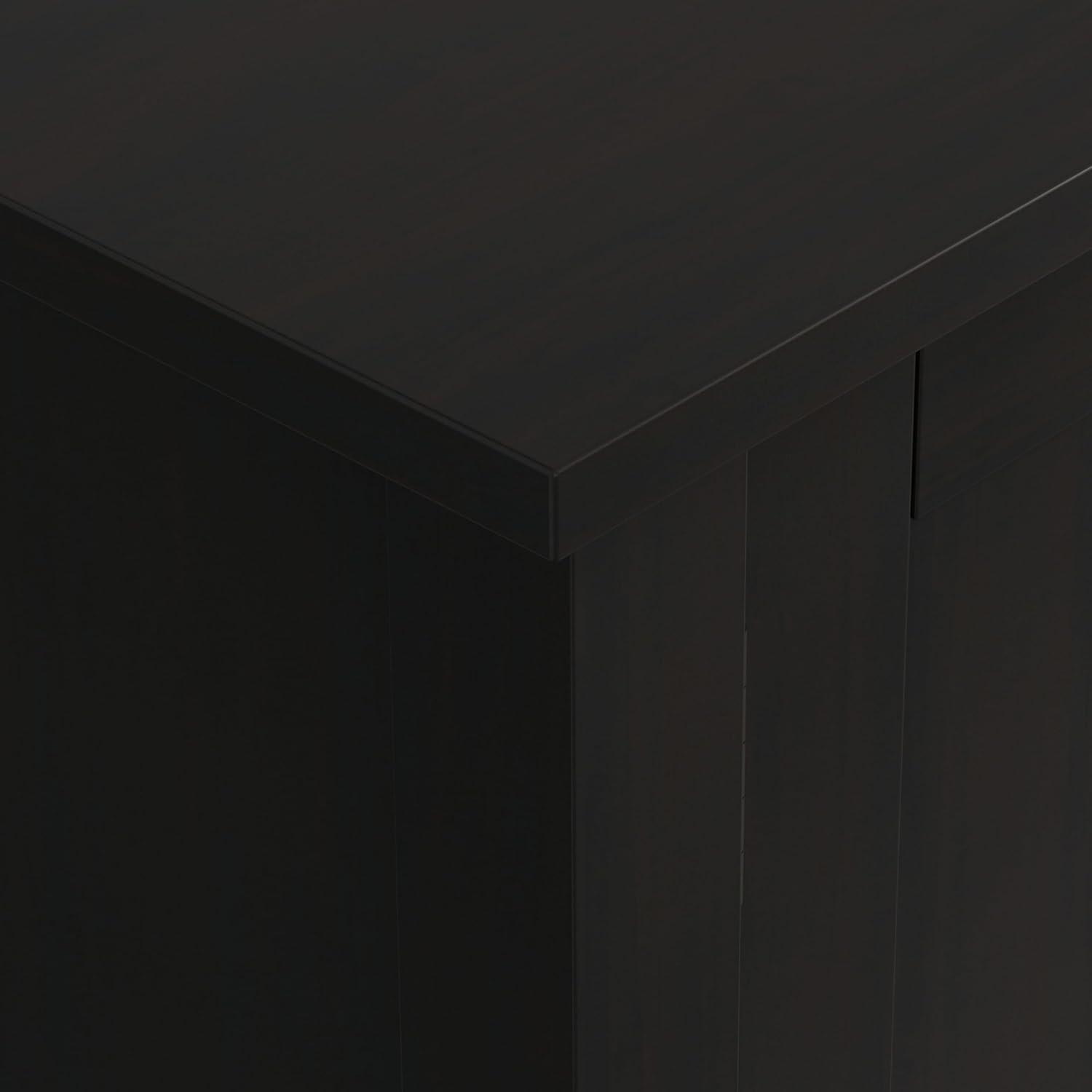 Simpli Home Redmond 72"W Solid Wood TV Stand for TVs up to 80" with Storage Cabinets