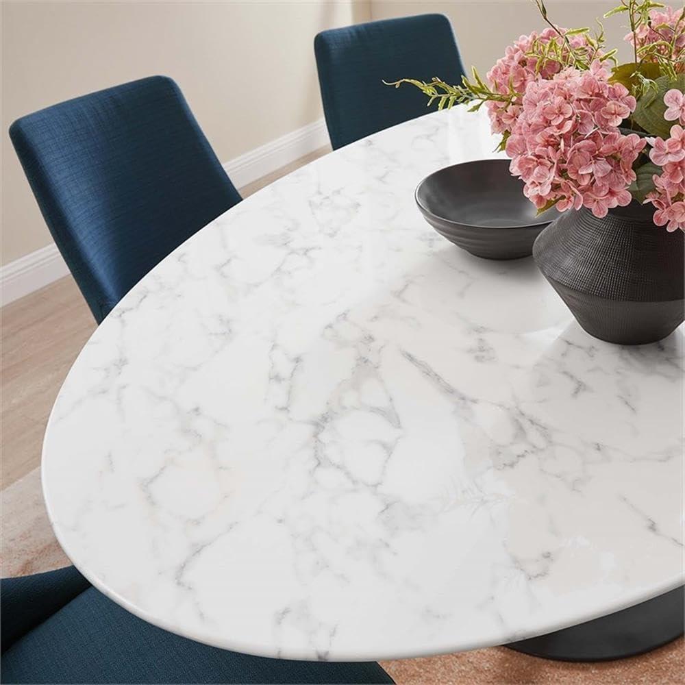 Lippa Oval Artificial Marble Dining Table by Modway