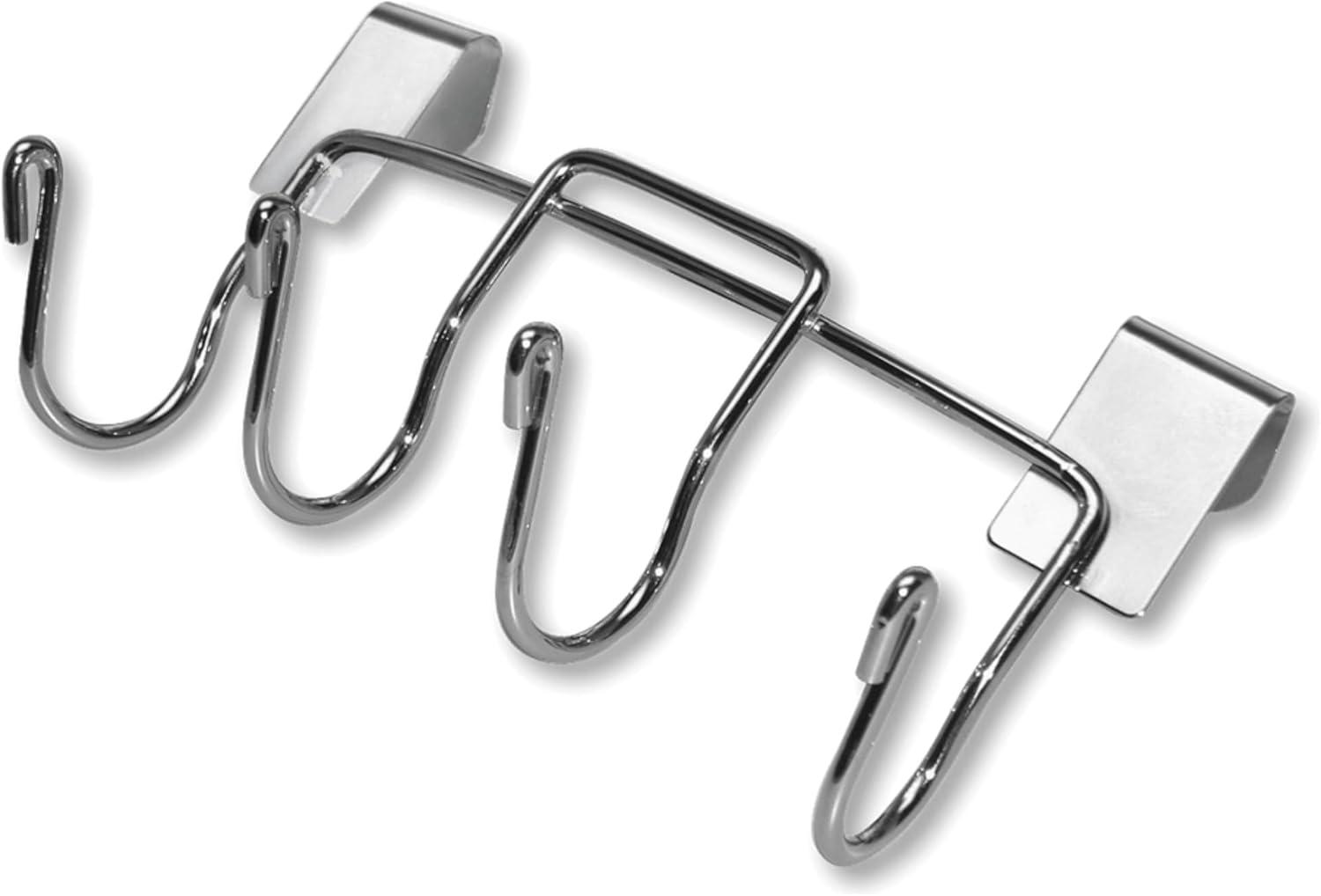 Stainless Steel Grill Tool Holder with Four Hooks