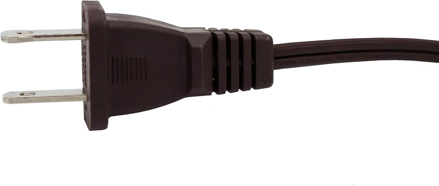 Creative Hobbies Clip-in Lamp Cord and 7w Bulb for Salt Lamps, Christmas Villages, Pumpkins & More - 6 Foot with On/Off Switch (Brown)