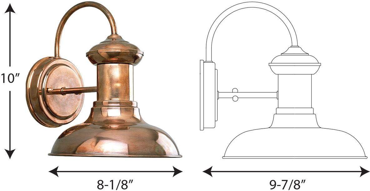 Brookside Collection 8" One-Light Vintage Small Wall Lantern