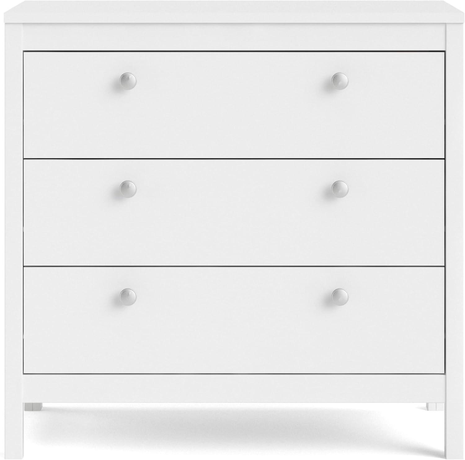 Madrid 3 Drawer Chest, White