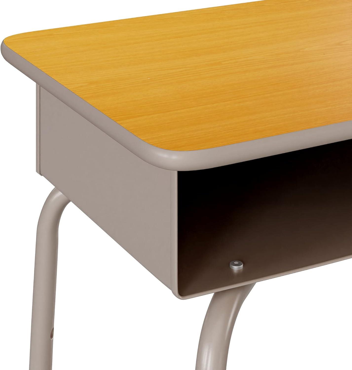 Goddard Student Desk with Open Front Metal Book Box