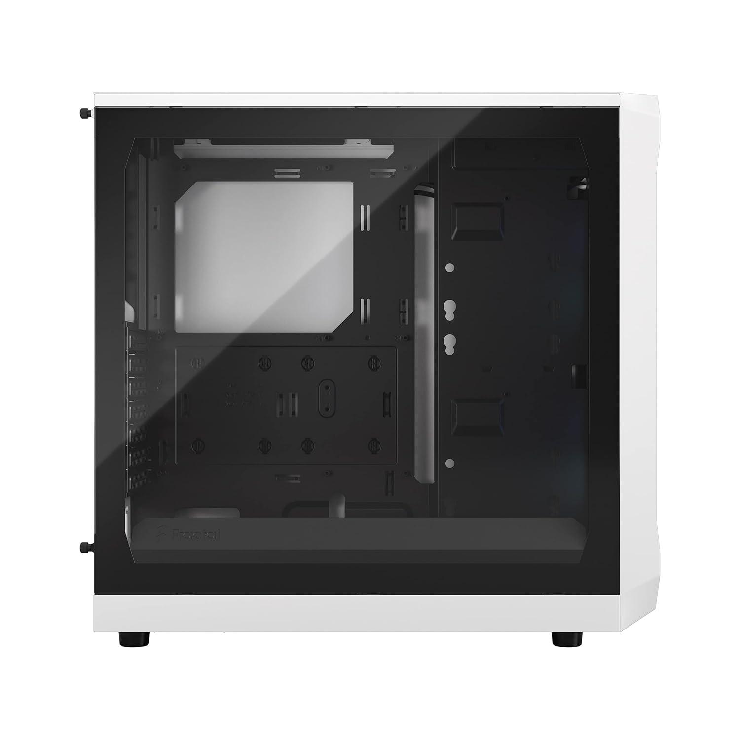 Fractal Design Focus 2 RGB White ATX mATX Mini ITX Clear Tinted Tempered Glass Mid Tower Computer Case