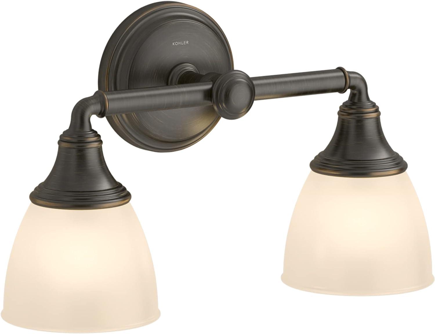 Devonshire Elegance 2-Light Oil-Rubbed Bronze Bathroom Vanity Lantern