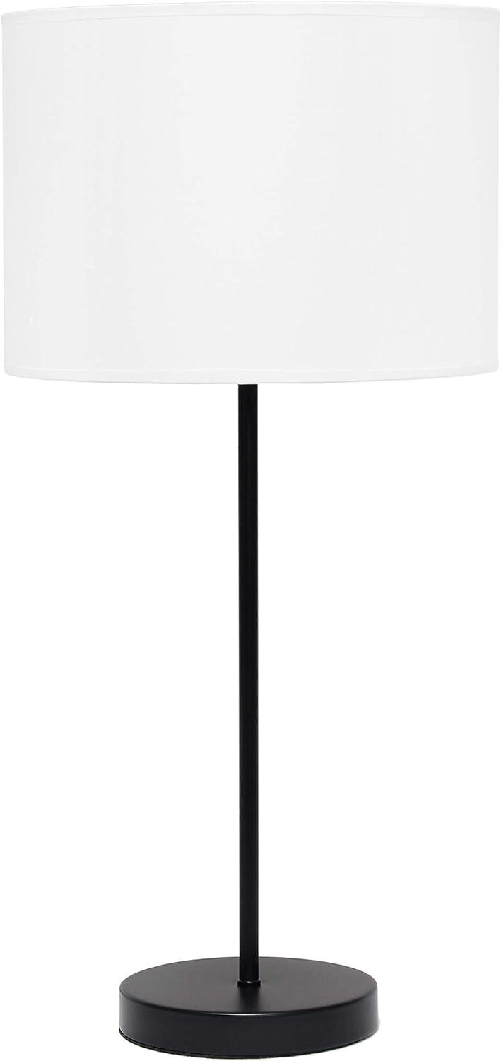 Stick Lamp Off-White - Simple Designs: Contemporary Cotton Shade, ETL Listed, No Assembly Required